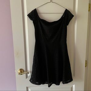 black lace skater dress size M